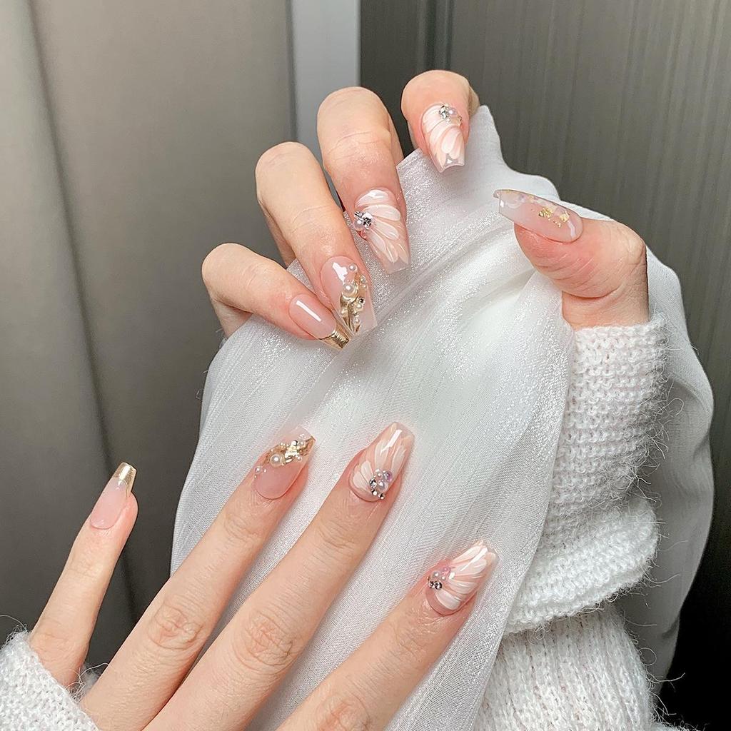 Handmade High-End Short Press-On Nail Art Patches