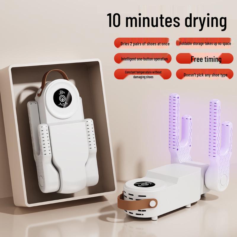 "Tragbarer Faltbarer Schuhtrockner mit Timer, Schnelltrocknend, Entfeuchtung, Geruchskontrolle und Konstanttemperatur-Funktionen"