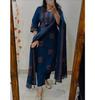Women Designer Kurta Pant Dupatta Set Indian Bollywood Top Tunic Salwar Suit Party Wear