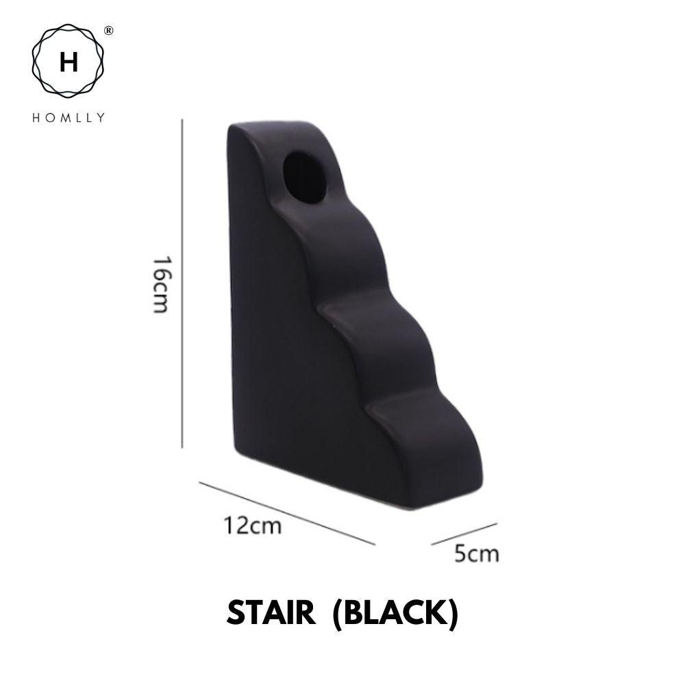 Homlly Plutto Minimalist Boho Geometric Nordic Ceramic Decor Pampas Flower Vase