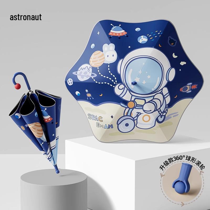 Großer Kinder-Doppelpersonen-Regenschirm für die Schule, wasserdicht, mit langem Griff