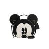 Disney 17 Collaboration Mickey Leather Small Round Bag Crossbody Bag Small Women's Black White CM840-QBM2