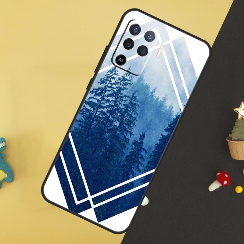 Forest Geometry Wood Nature Case For Oppo A5 Pro A6 A15 A16 A76 A96 A17 A57 A98 A58 A78 A18 A38 A54 A74 A94 A40 A60 A80