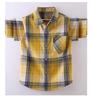 Boys' Long-Sleeve Plaid Cotton Shirt – Autumn Fashion for Kids