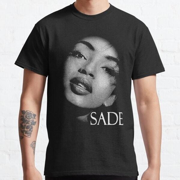 Women's Cotton Crew Neck Sade Singer Basic Cotton Gift For Fan Black All Size Men T-Shirt