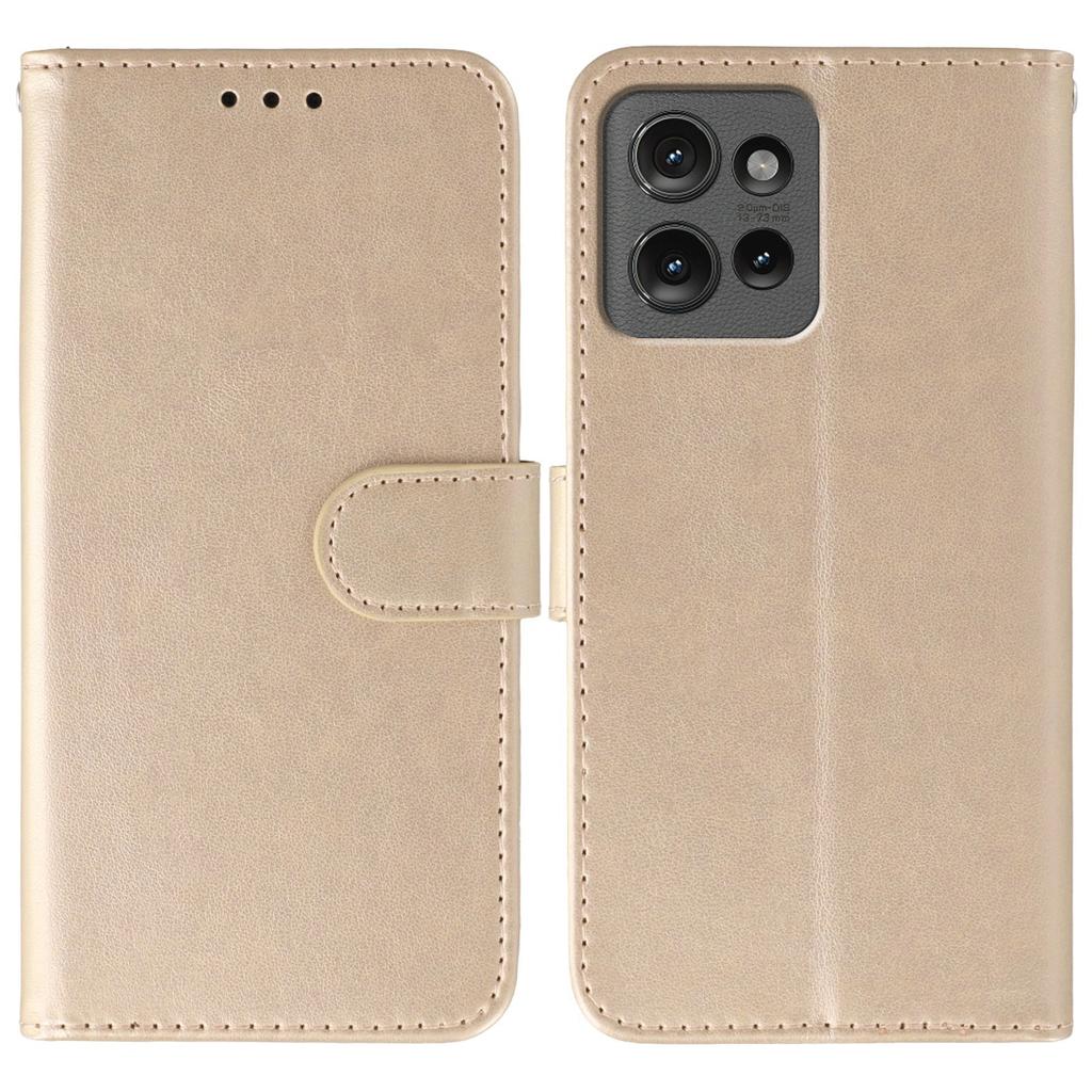 For Motorola Edge 50 5G Case PU Leather Flip Wallet Phone Cover with Strap