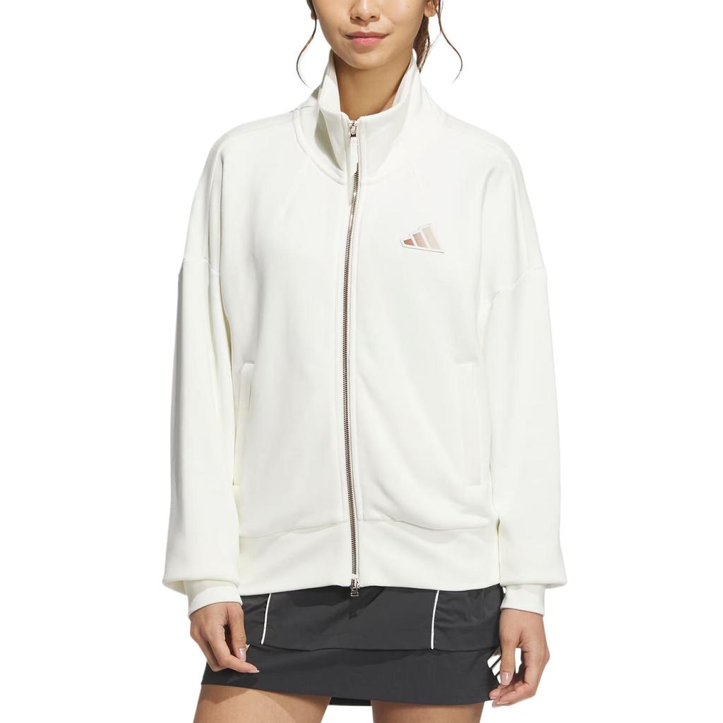 Adidas Logo Kn Jacket Comfortable Breathable Sports Casual Jacket Women Jackets Han-Jade-White JL6277