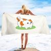 Cute Cat Beach Towel Absorbent Oversized Quick Dry Sand Free Lightweight Bath Towel Microfiber Summer Pool Towel for Kids Adults