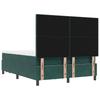 Box Spring Bed with Headboard Dark Green 200 x 160 cm Velvet