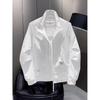 Herren Frühling Persönlichkeit Lässig Stehkragen Jacke Jugend Einfarbig Slim Workwear Jacke