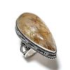 Golden Rutile Gemstone 925 Sterling Silver Gift Jewelry Ring Size 9 m1U97