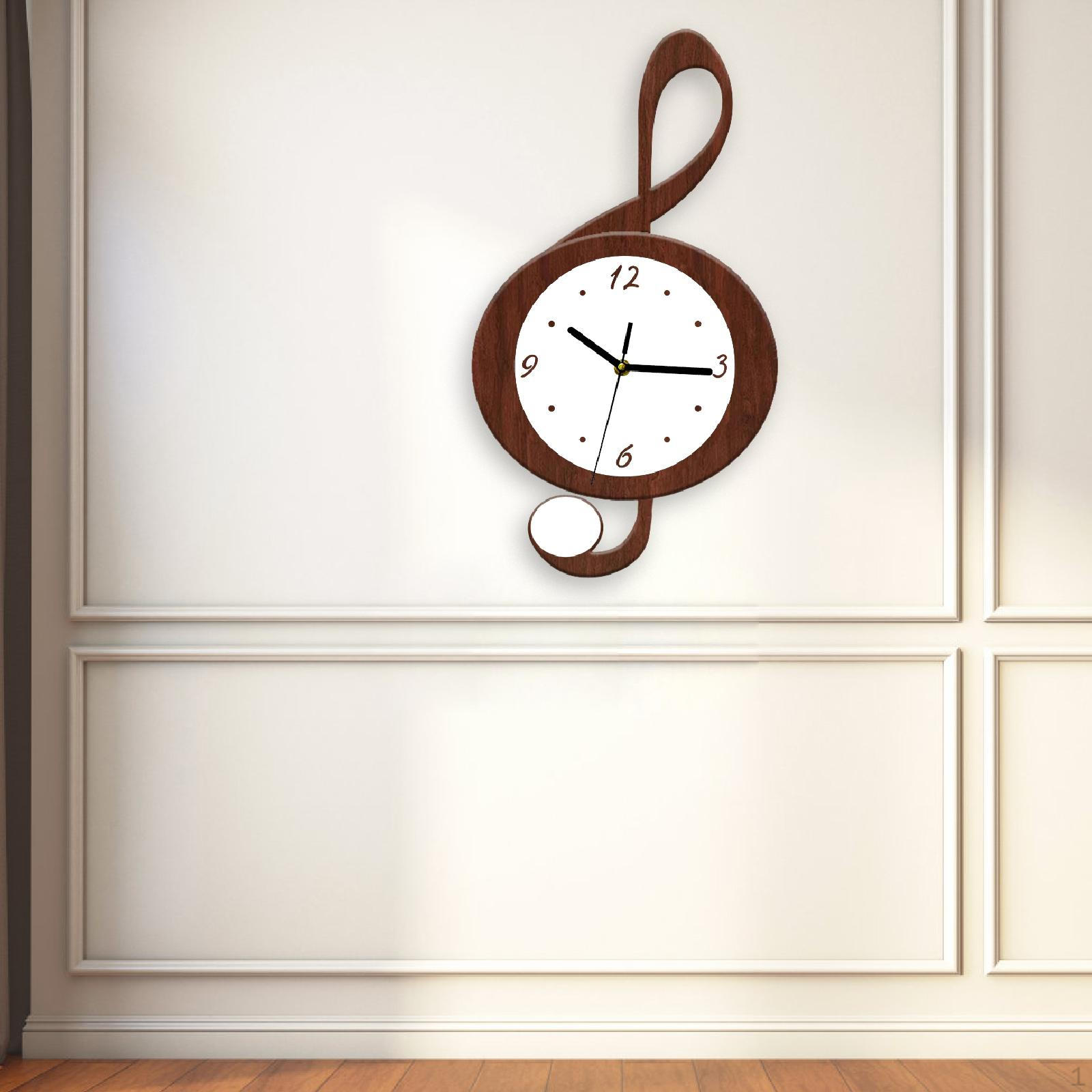 

Wall Clock Decor Creative Mute Art Stylish Nordic Gift Decorative Ornament for Kitchen Indoor 16.7cmx30cm