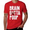 Brain Gotta Poop T-Shirt Aesthetic clothing Blouse boys animal print men workout shirt