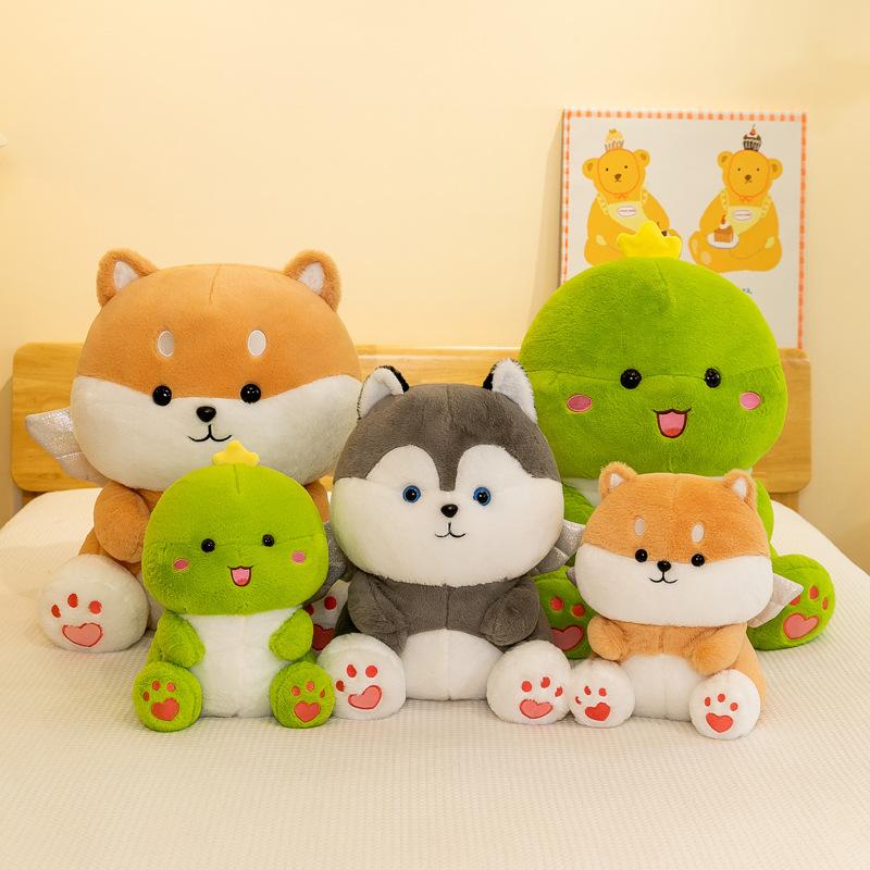 Angel Husky Shiba Inu Dog Doll Small Dinosaur Doll Plush Big Rag Doll