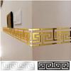 12Pcs Acrylic Mirror Sticker Self Adhesive Waist Line Wall Stickers for Living Room Ceiling Edge Strip Corner Wall Decor
