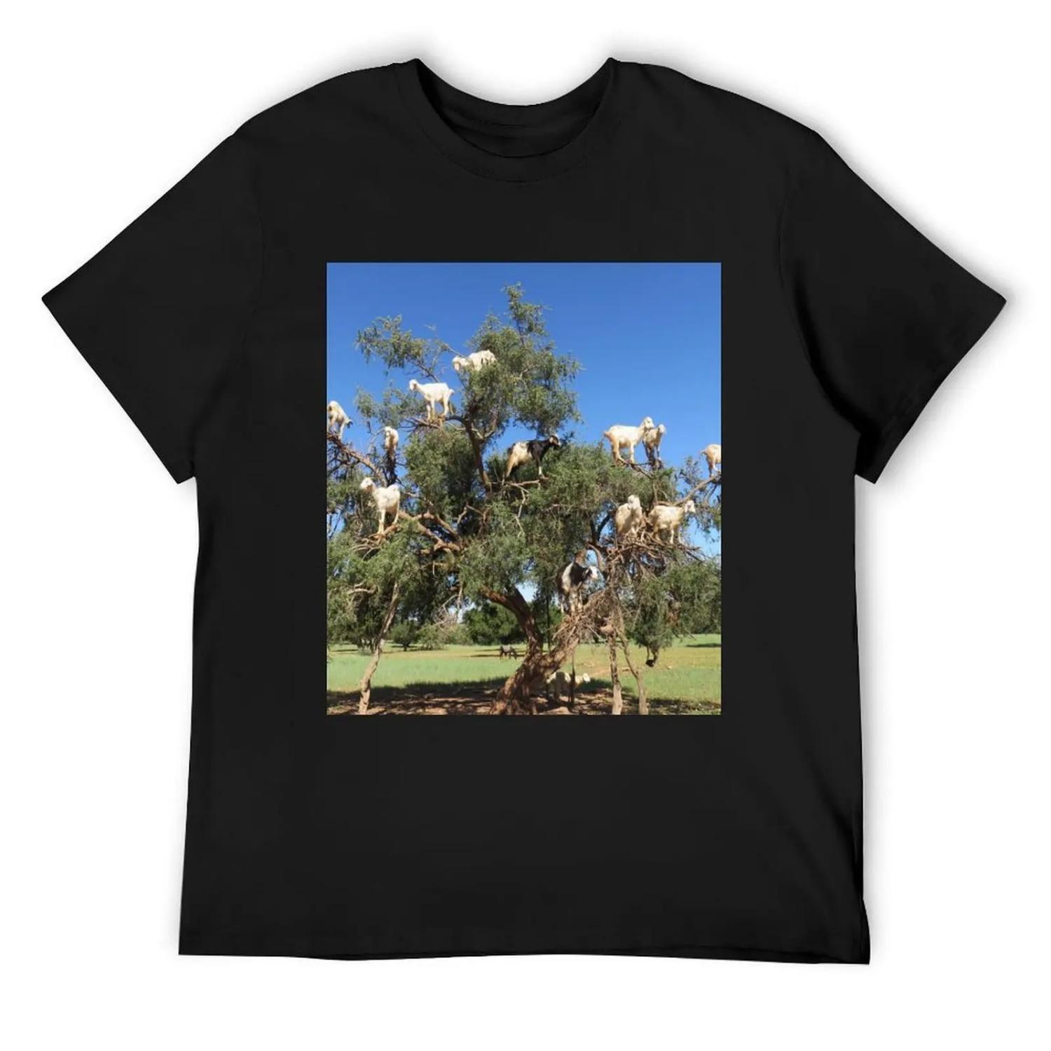 

goats in trees T-Shirt for a boy anime figures essential t shirt men clothings XXXXXL чорний