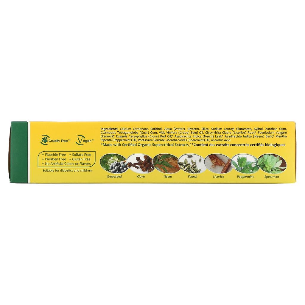 Organix South, TheraNeem Naturals, Neem Toothpaste, Neem Therapy with Mint, 4.23 oz (120 g)