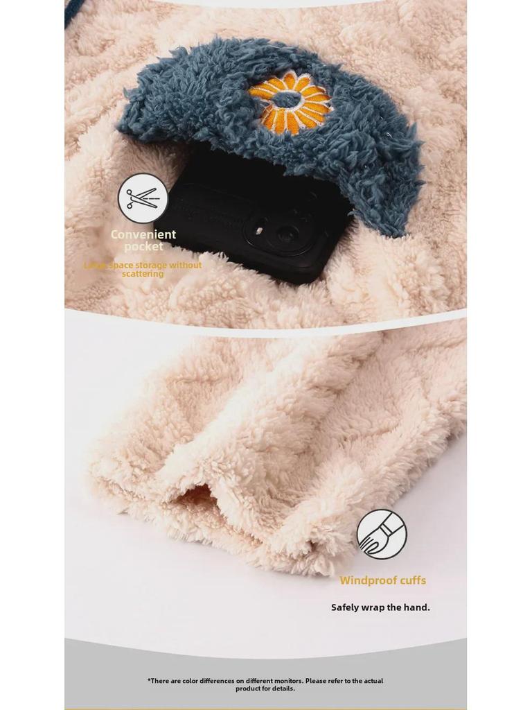 Couple's Winter Pajamas: Thick Plush Coral Fleece Set for Men and Women