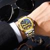Original CHENXI Men Watches Gold Stainless Steel Waterproof Quartz Chronograph Date Luxury Watch For Men Relogio Masculino