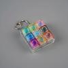 LED Light Keyboard Keychain Fidget Toy Clickable Button Stress Relief Portable Desk Accessory Office Decor Gift  Anxiety Relief