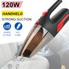 Handheld Car Vacuum 120W 12V 5000PA for Car Home Powerful Cordless/Car Plug Cleaner Super Suction Wet/Dry Dual-Use