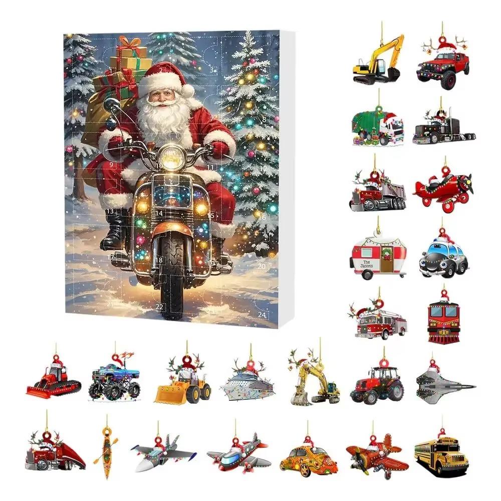 

Рождественский адвент-календарь 2024, календарь обратного отсчета рождественских машинок, 24 дня адвент-календаря игрушечных машинок style 3