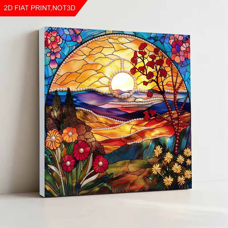 Mural de Cristal Completo 5D DIY Arte de Joyas de Perlas Kits de Pintura de Diamantes para Adultos/Principiantes Idea de Regalo Decoración del Hogar 11,81x11,81 pulgadas