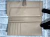 GUODI Langes Portemonnaie mit Klappe und Kartenetui, Echtes Straußenleder, Full Point Design, TK-30LW100 (Oryx Beige)
