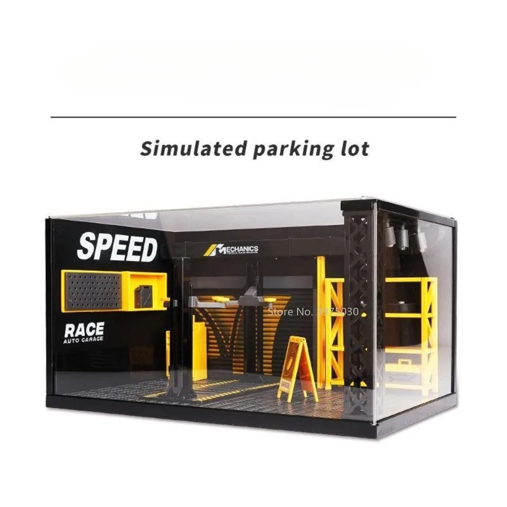 1:24 1:32 Scale Lighting Parking Lot Diecast Zinc Zinc Alloy Car Model Display Car Garage Model  Kids Toy
