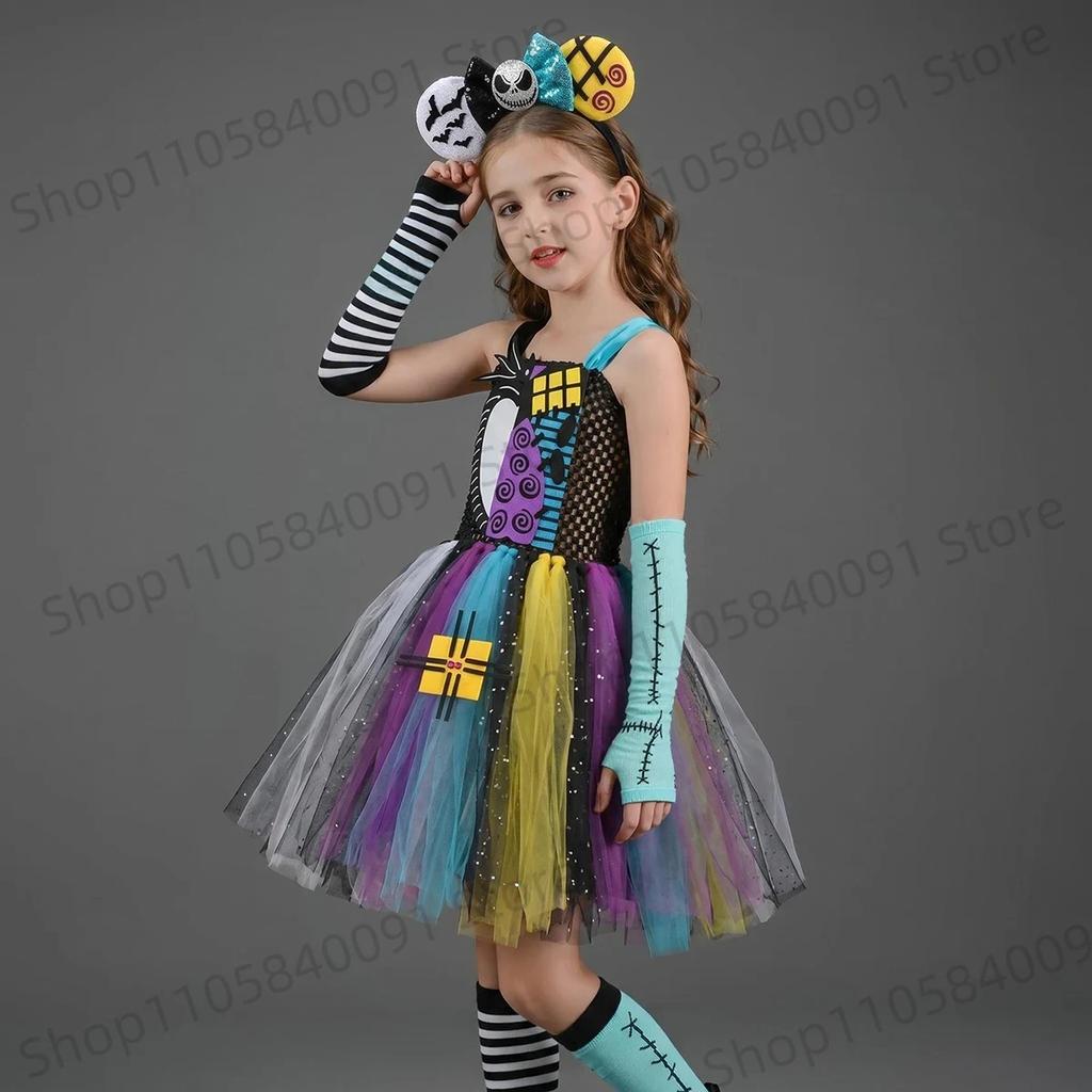 Nightmare Before Christmas Tutu dress Kids Halloween Cosplay Party Pageant Dance Recital Combo Costume