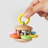 Holzrassel, Musikinstrument für Neugeborene, Greifrassel für Babys und Kleinkinder, frühe Bildung Greifspielzeug vierteiliges Set