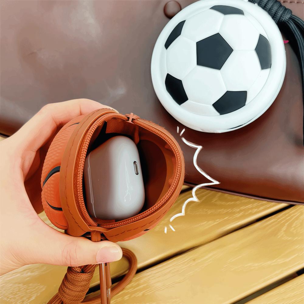Waterproof Ball Shaped Coin Purse Sporty Storage Bag Cartoon Headphone Pouch  Sports Accessory