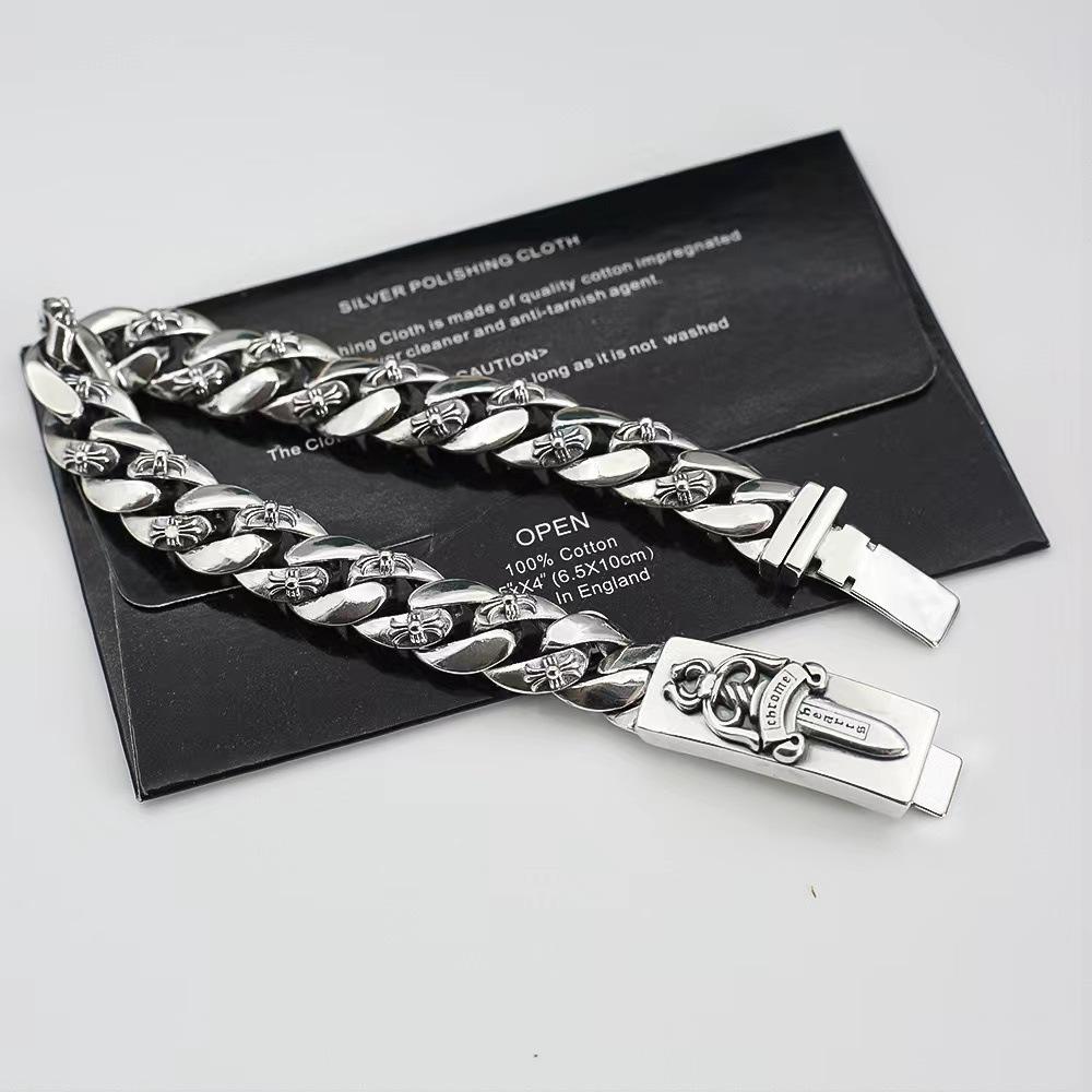 Trendy Retro Punk Hip-hop Schwert Halb-blume Heilige Schwert Armband Mode Straße Persönlichkeit Dominierenden Einfache männer Armband
