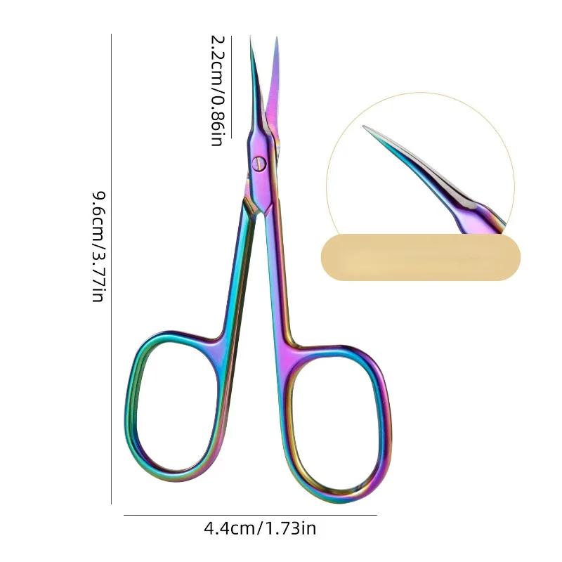 Russian Manicure Scissors Cuticle Regrowth Cut Curved Tip Nail Pedicure Grooming Professional Stainless Steel Dead Skin Remover