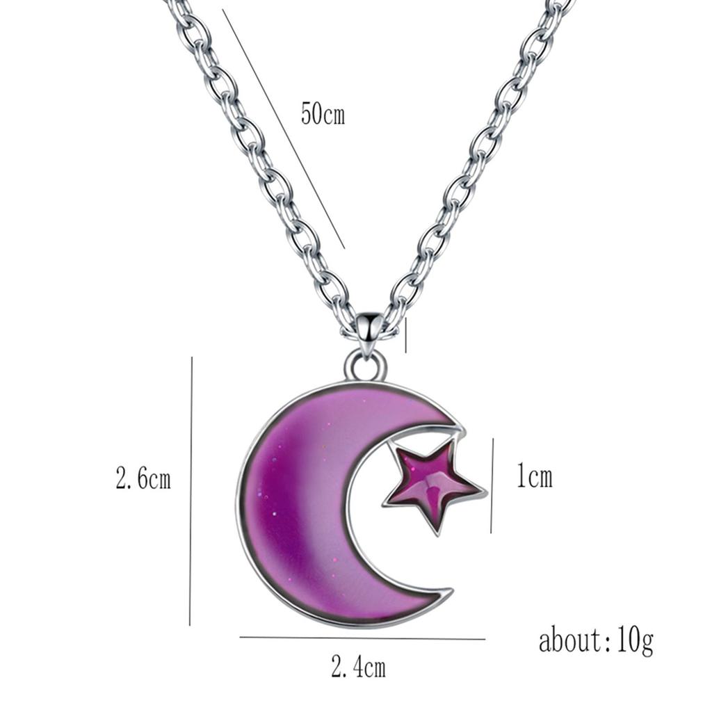 Mood Necklace Temperature Sensing Unique Jewelry Gifts Color Changing Pendant for Girls
