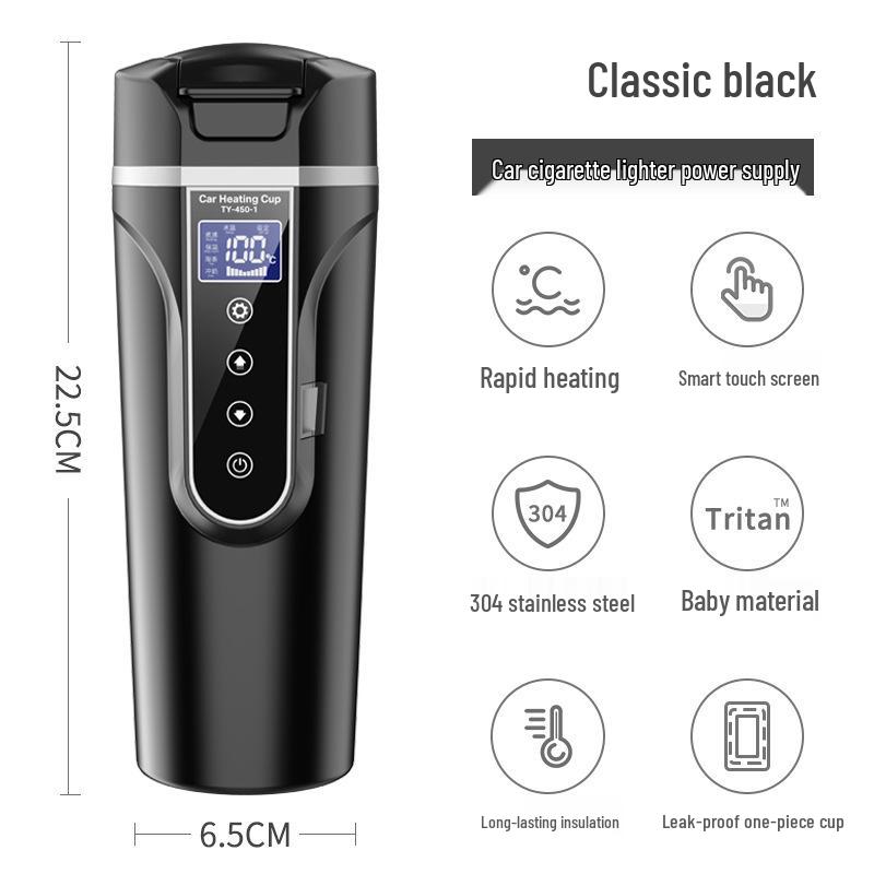 Electric Car Heating Cup - 12V/24V Thermos & Water Boiler