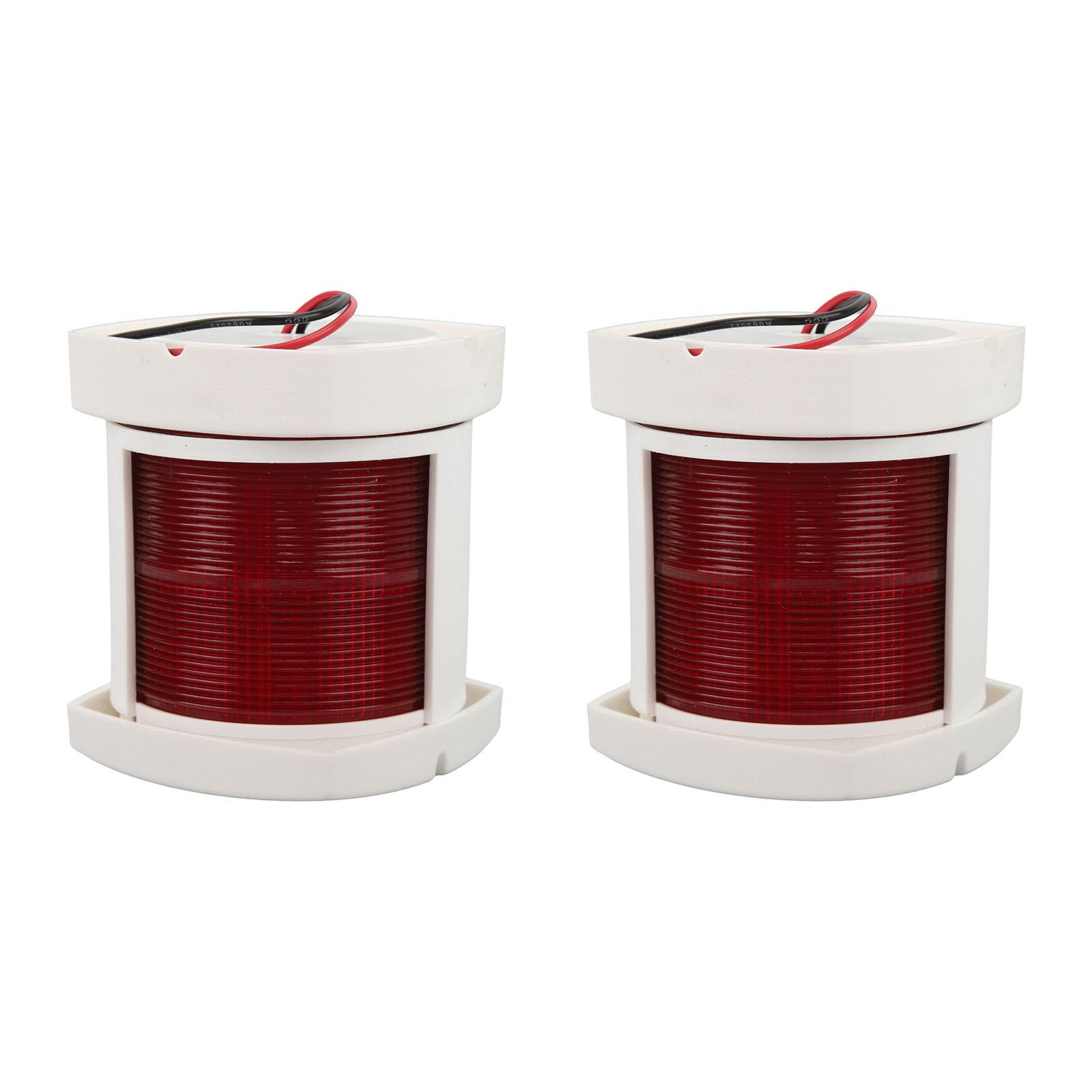

2pcs Navigation Light 4inch Port Starboard Side Waterproof Signal Lamp for Marine Boat Yacht 24V Red