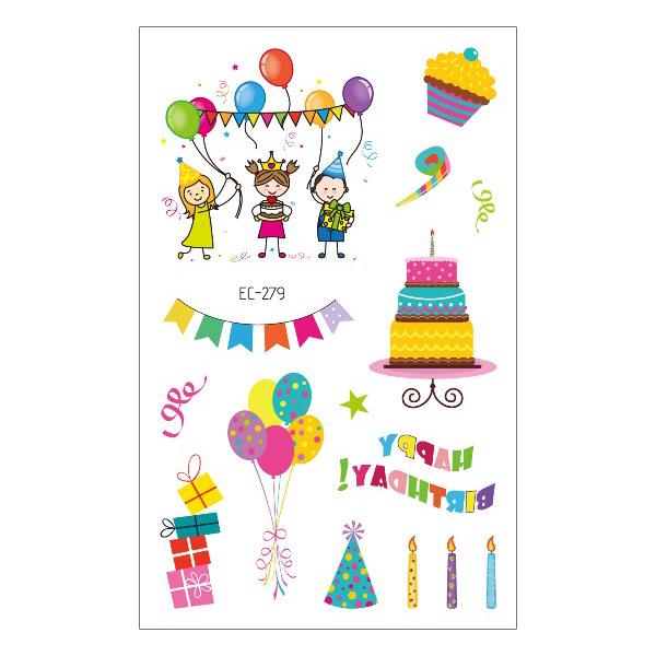 Children's Waterproof Princess Cartoon Tattoo Stickers for Birthday Parties