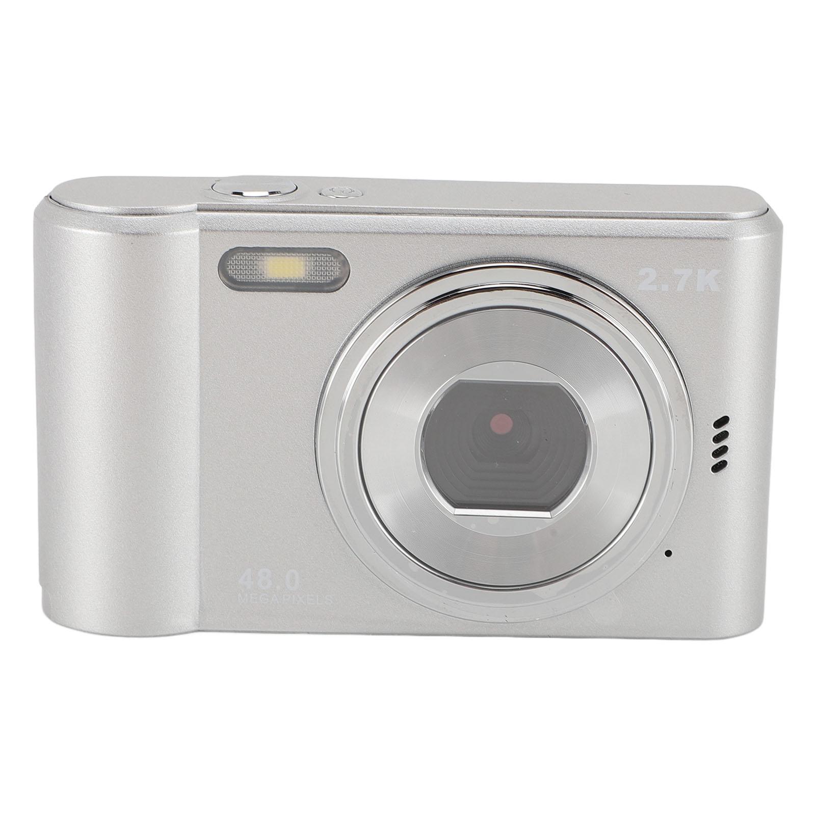 

Digital Camera for Teens Kids 2.7K 48MP HD 2.4 Inch Color Screen 8X Digital Zoom Compact Camera for