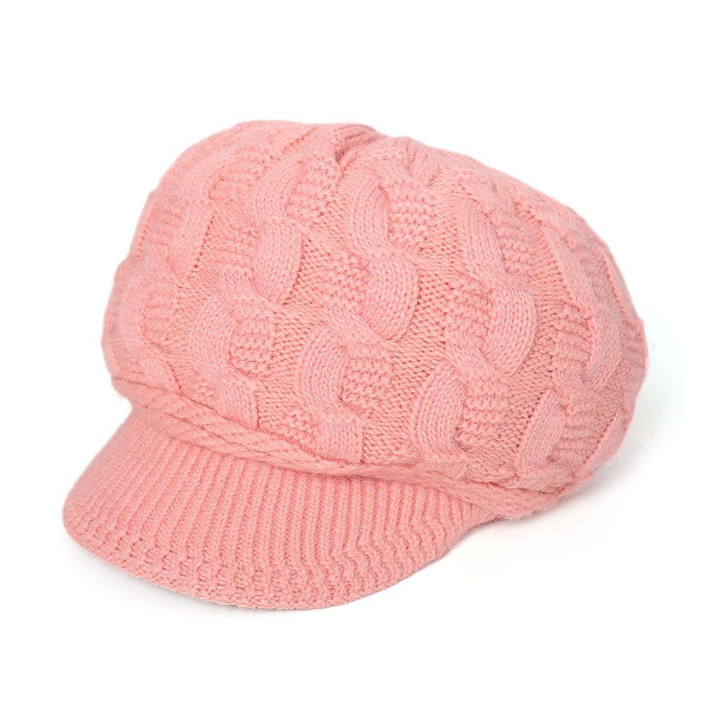 Casual Rabbit Hair Warm Knitted Beret Hat Beanie Cap Peaked Hat