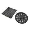 Solar Panel Fan Kit 10in 100W Waterproof Solar Panel Round Ventilation Case Exhaust Fan for Chicken Coop Greenhouse Shed