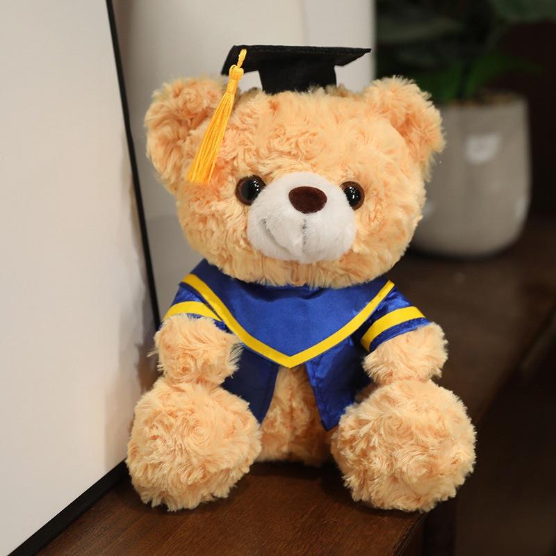 Doctor's suit teddy bear doll plush toy bear hug bear doll rag doll student graduation gift