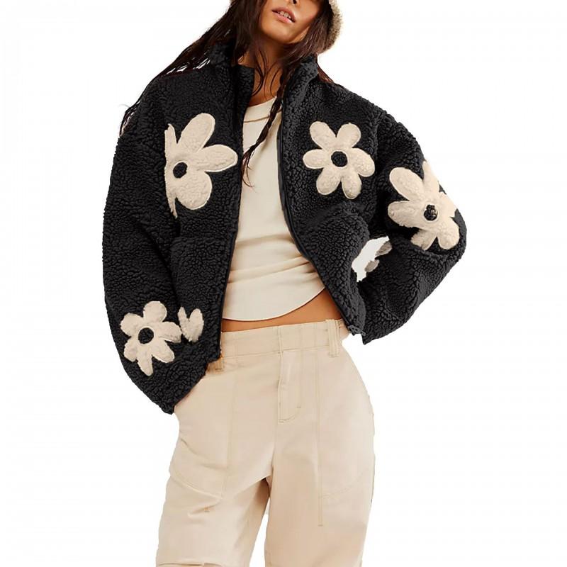 Womens Oversized Cozy Fleece Knit Cardigan