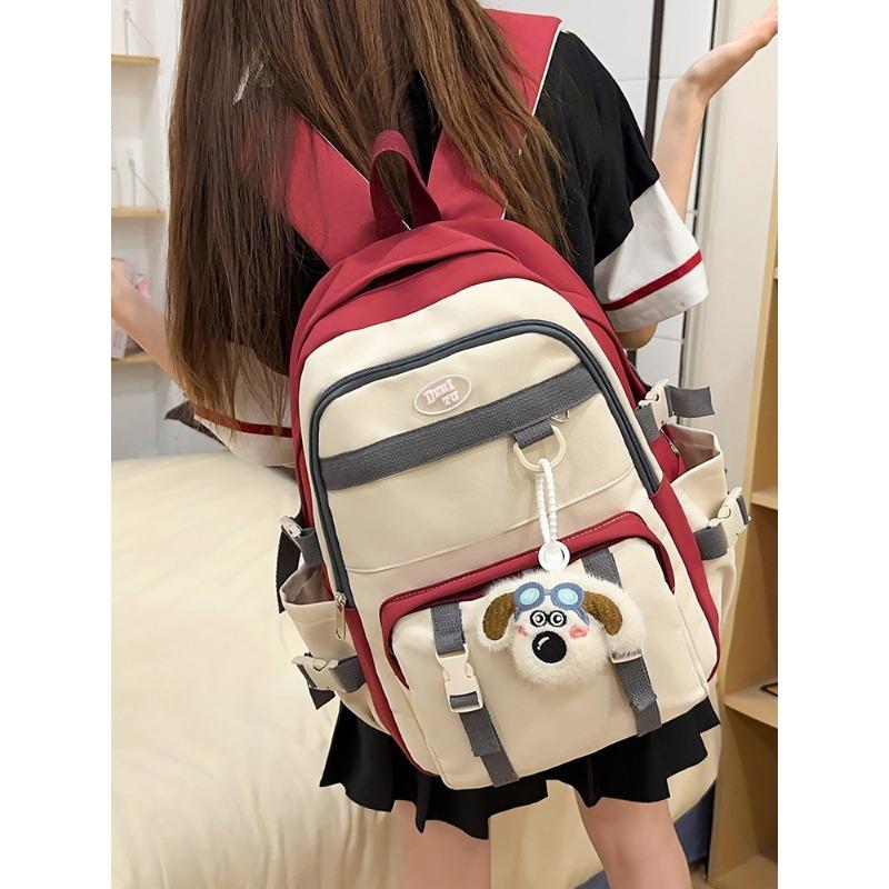 Retro tooling backpack new cute large capacity student class schoolbag casual backpack