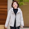 Moou Women's Mid-Aged Stylish Winter Parka Coat