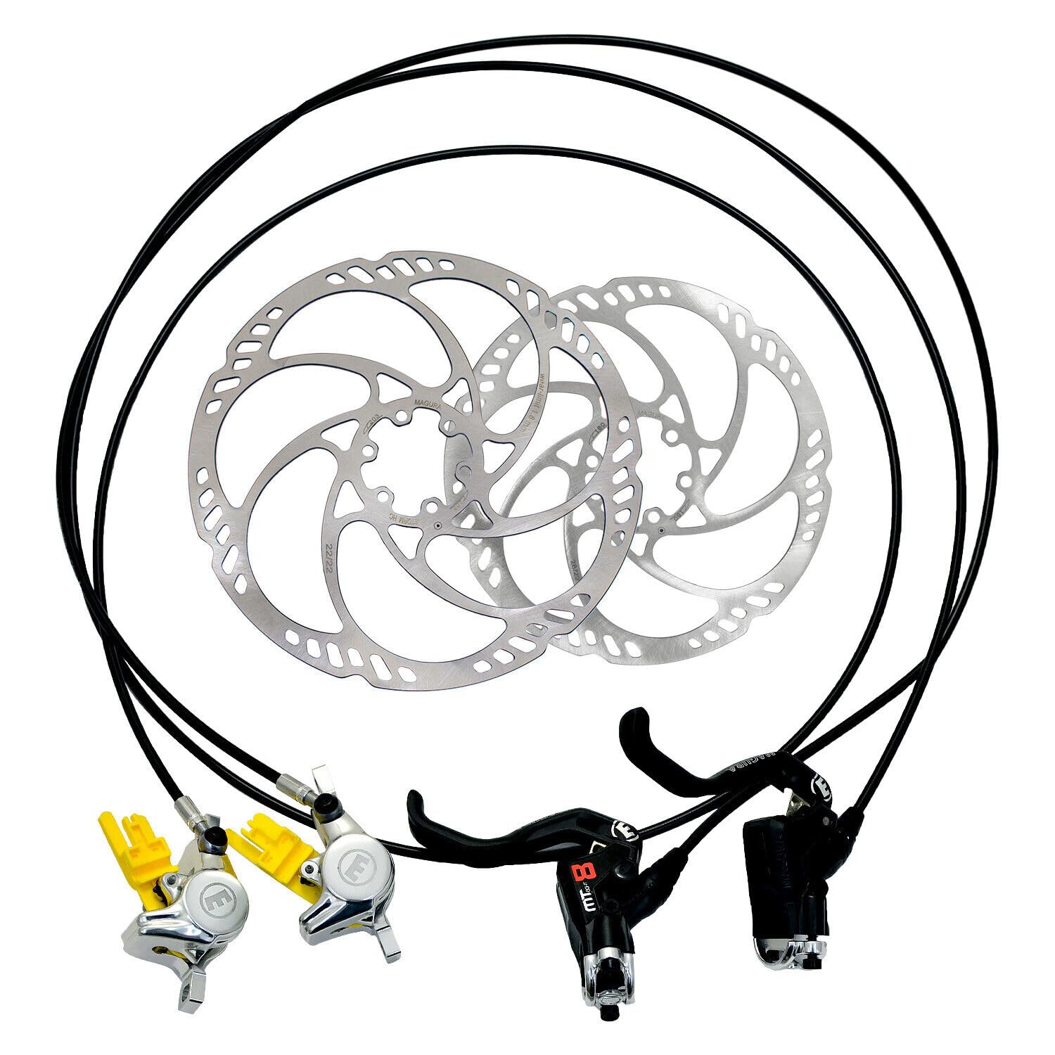 

Magura MT8 Pro Carbon Post Mount Hydraulic Disc Brake Set w/180&203mm Rotor(F+R), MG2846