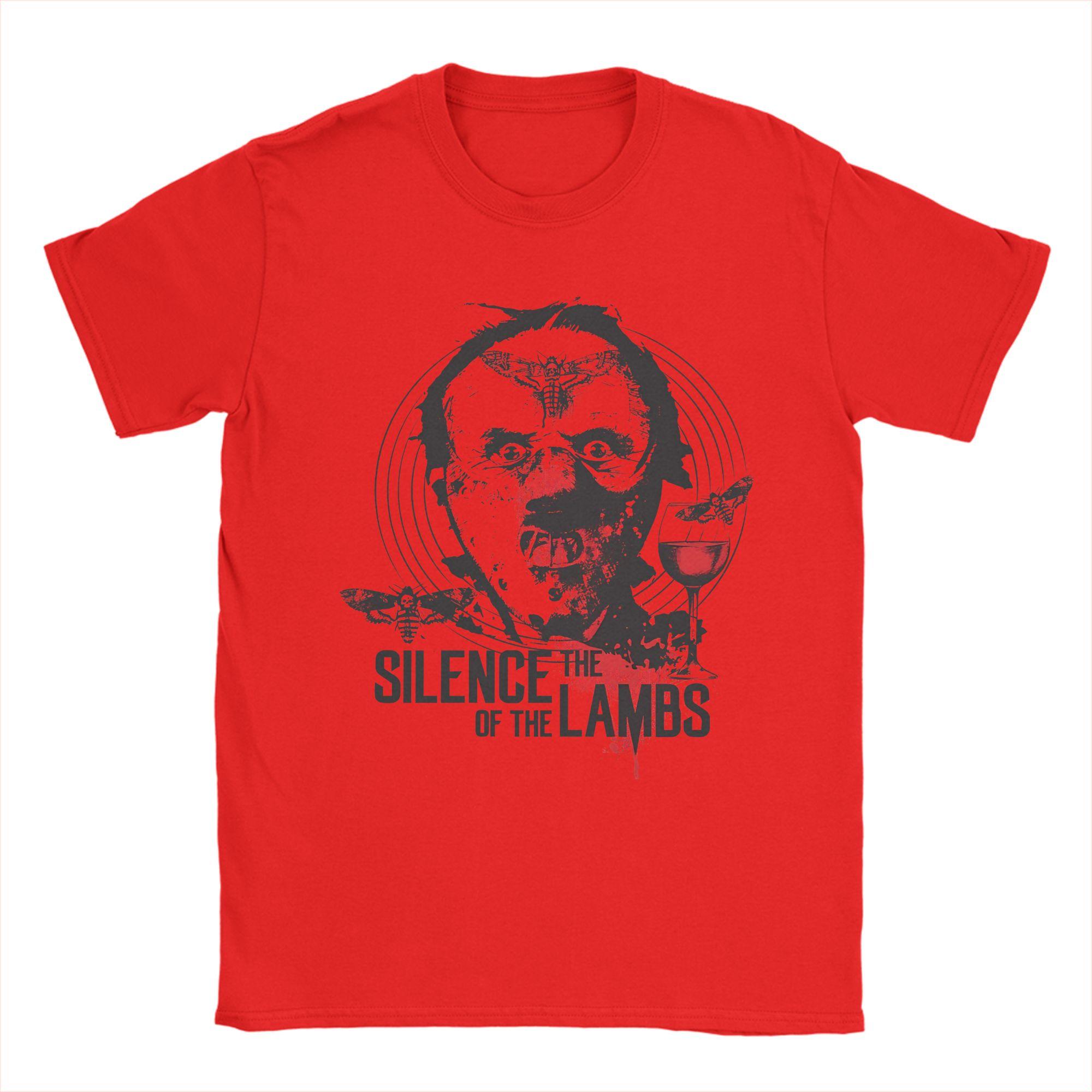 

Silence of the Lambs Movie T Shirts Mens Pure Cotton Casual TShirt Round Collar Tee Shirt Short Sleeve Clothes Unique S