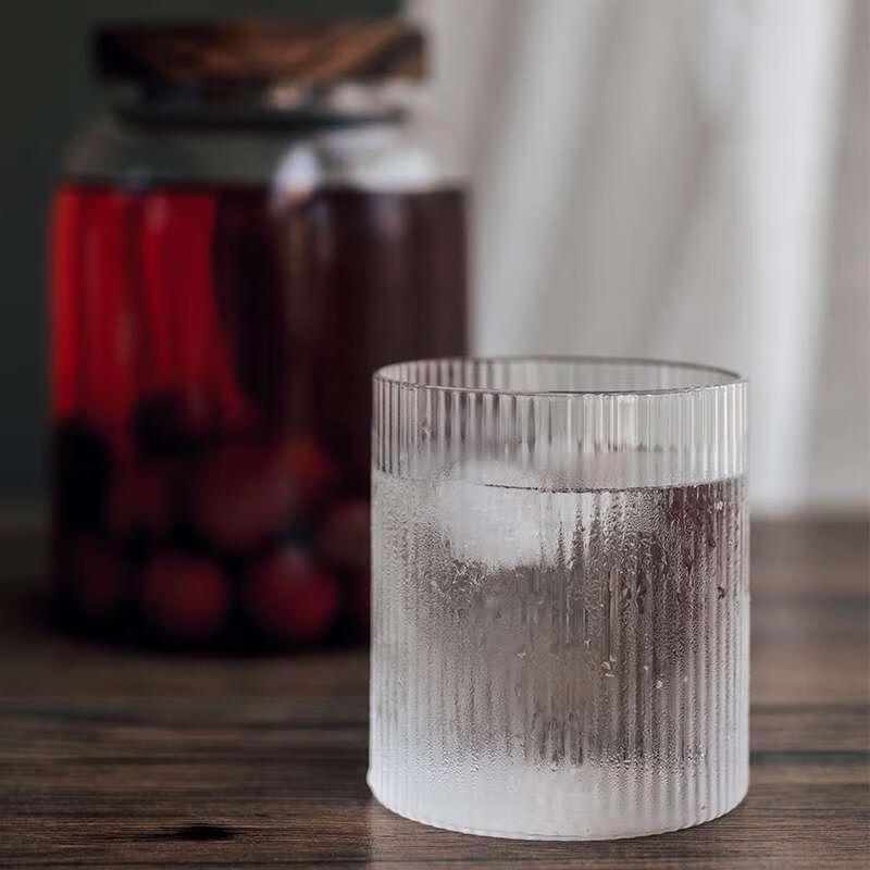 Shangqi Vertical Stripe Borosilicate Glass Tea Cup