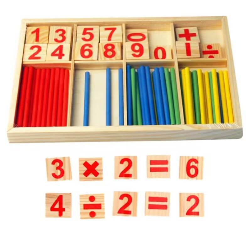 Kojenecká Montessori aritmetická hračka Děti Učení Raná výchova Puzzle Nástroje Počítací tyčinka Hry rodič-dítě Děti TMZ