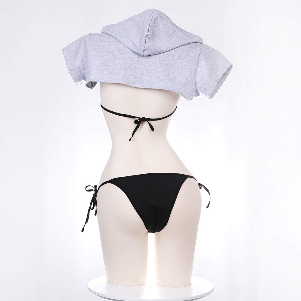 Bikini Cosplay Sexy Mâneci Lungi Topuri Lenjerie Erotică Lenjerie Intimă Erotică Costum Extrem Mini Sutien Costum Micro Bikini Interior Gât Halter 110 Scurt